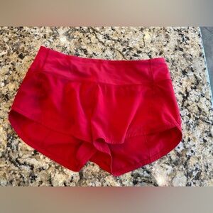 Lululemon Speed Up low rise lined shorts 2.5” inseam size 2